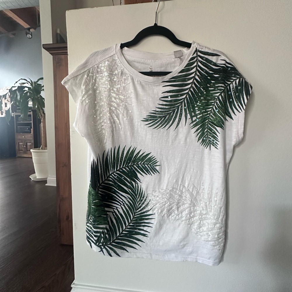 Tommy Bahama White Shirt with Gold Logo